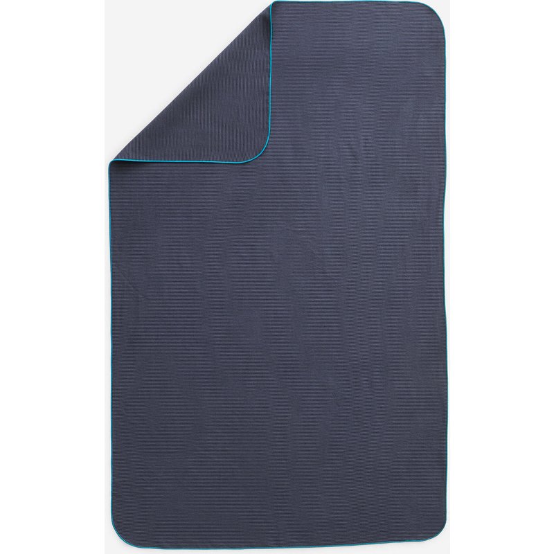 Mikrofaser-Handtuch gerippt Größe L 130 × 80 cm - dunkelblau
