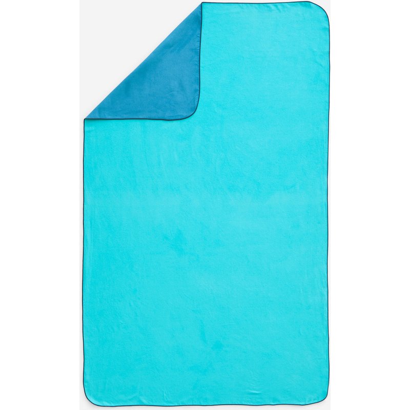Mikrofaser-Handtuch doppelseitig Größe L 130 × 80 cm - blau/grün