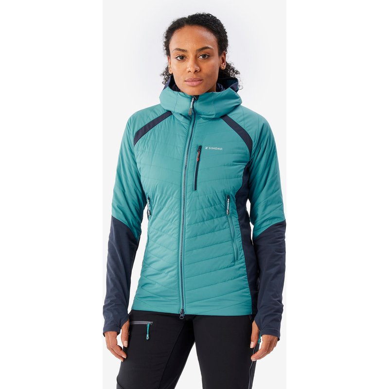 Hybrid-Jacke Damen Bergsteigen ‒ Sprint blau/grau