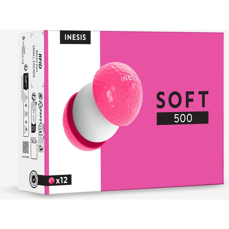 Golfbälle Inesis Soft 500 - 12 Stück rosa