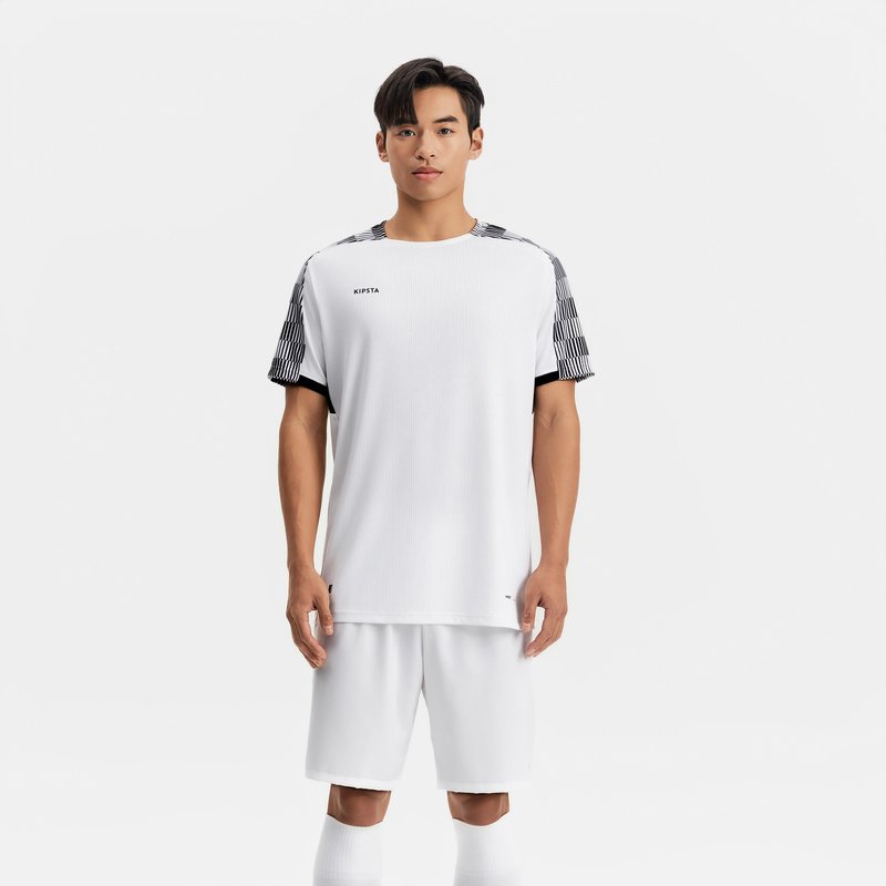 Damen/Herren Fußball Trikot kurzarm - Viralto gemustert weiß/schwarz