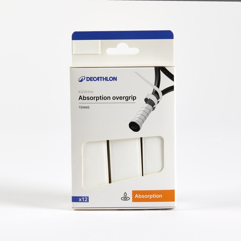 Griffband Tennis - Overgrip saugfähig 12er Pack weiß