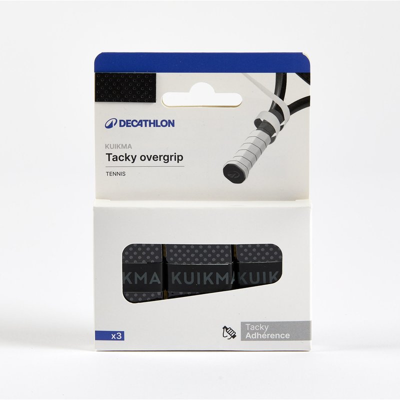Griffband Tennis Tacky Overgrip 3er-Pack schwarz