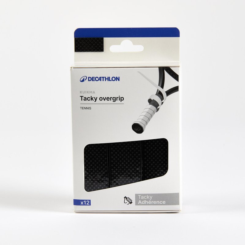 Griffband Überband Overgrip Tacky für Tennisschläger ×12 schwarz