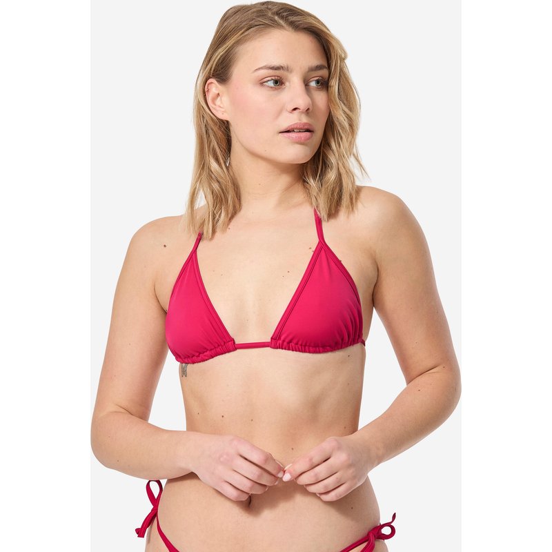 Bikini-Oberteil Damen Triangel verschiebbar Mae rot
