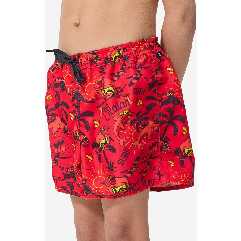 Boardshorts Jungen 100 Happysurf rot