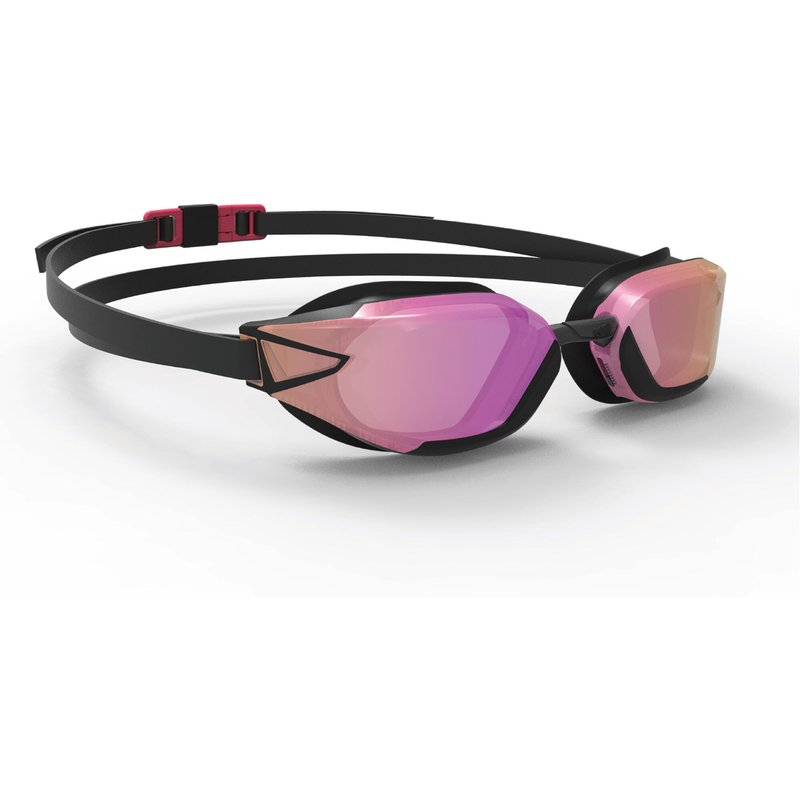 Schwimmbrille verspiegelt Antibeschlagschutz Einheitsgröße - BFast schwarz/rosa
