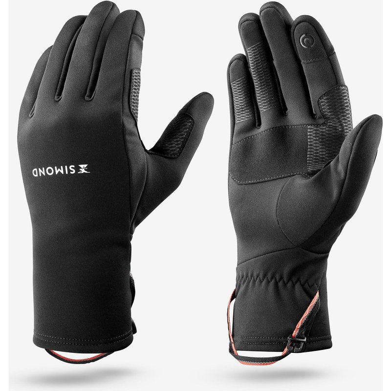 Handschuhe Erwachsene Stretch touchscreenfähig Bergwandern - MT500 schwarz