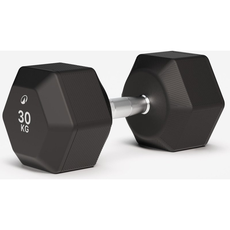 Hantel Hex Dumbbell Crosstraining Krafttraining 30 kg - schwarz
