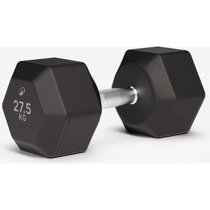 Hantel Hex Dumbbell Crosstraining Krafttraining 27,5 kg - schwarz