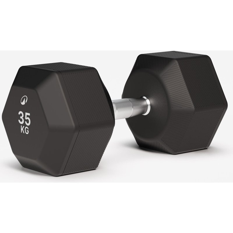 Hantel Hex Dumbbell Crosstraining Krafttraining 35 kg - schwarz