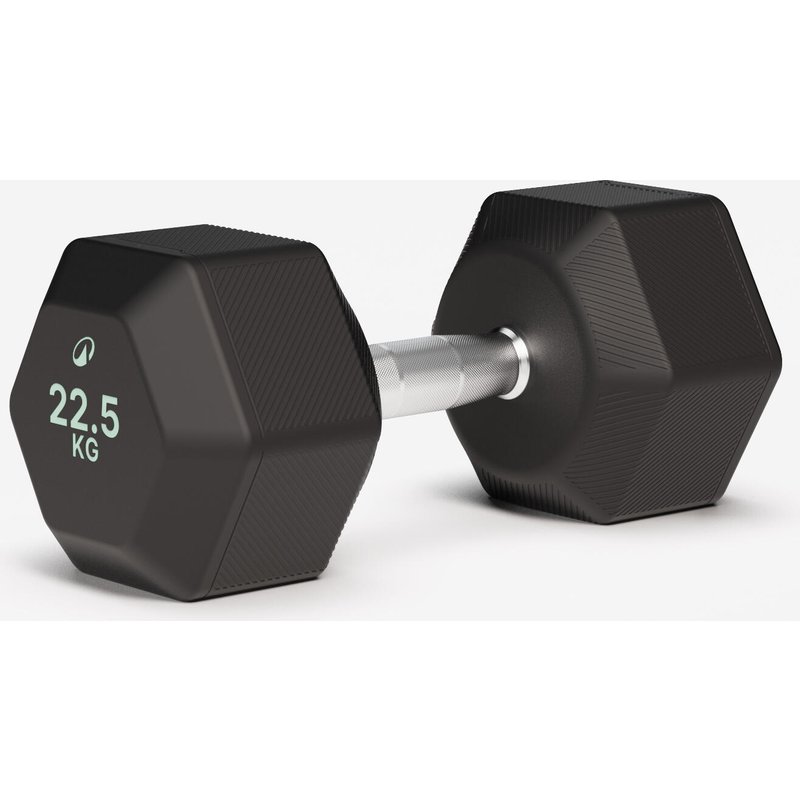 Hantel Hex Dumbbell Crosstraining Krafttraining 22,5 kg - schwarz