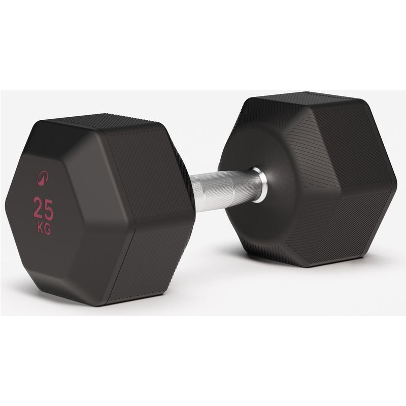 Hantel Hex Dumbbell Crosstraining Krafttraining 25 kg - schwarz