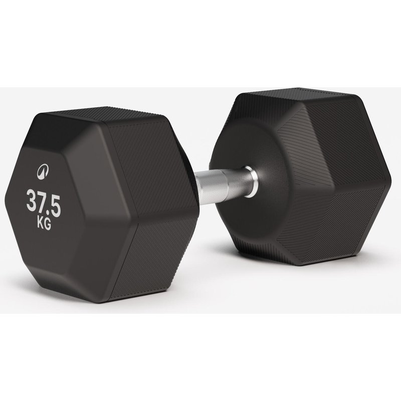 Hantel Hex Dumbbell Crosstraining Krafttraining 37,5 kg - schwarz