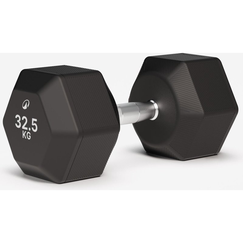 Hantel Hex Dumbbell Crosstraining Krafttraining 32,5 kg - schwarz