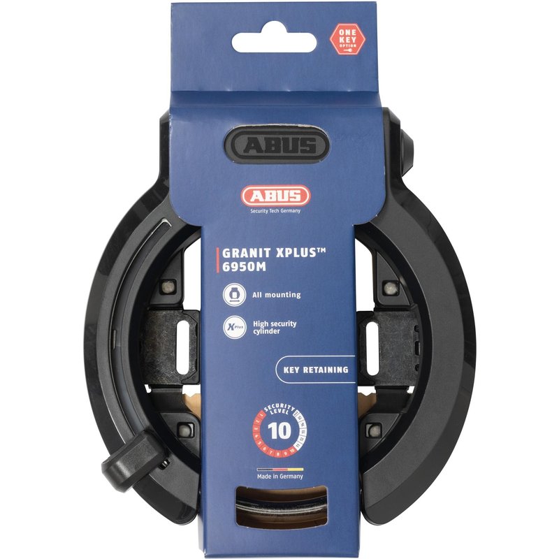Fahrradschloss Rahmenschloss ABUS 6950M AM NR XPlus™ + Kette 6KS/130 + Tasche