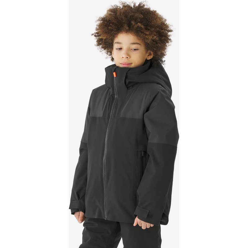 Skijacke Jungen 8–14 Jahre warm wasserdicht - 900 schwarz