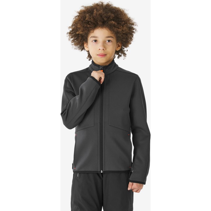Unterziehjacke Ski Kinder 5–13 Jahre warm - MID 500 Zip grau