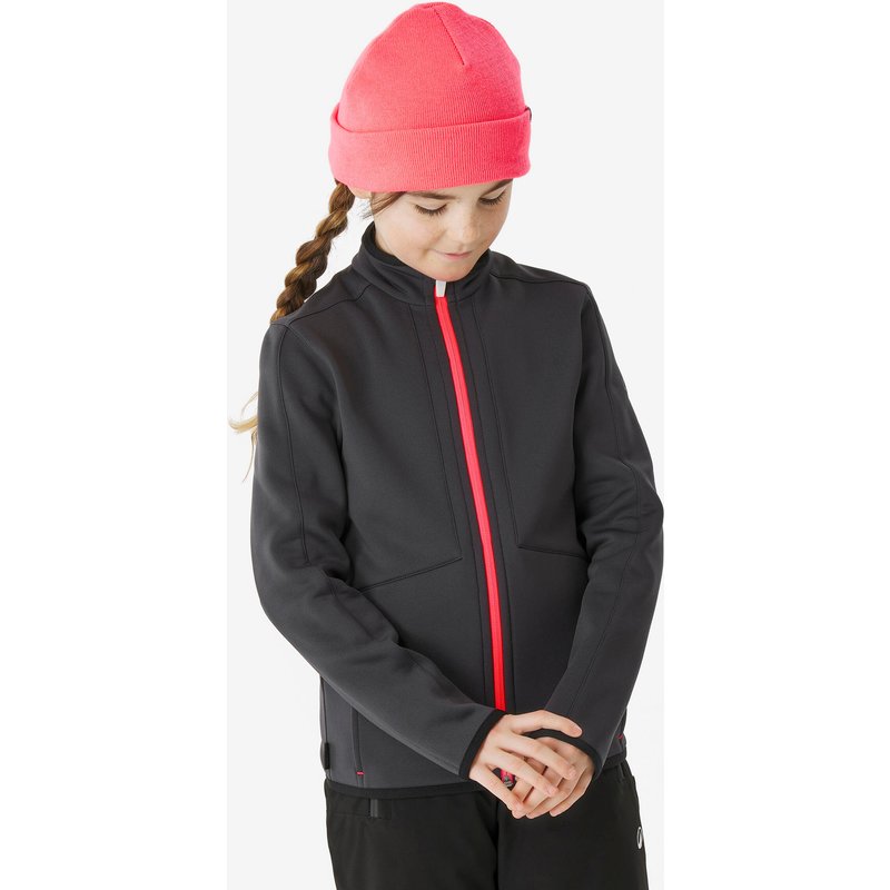Unterziehjacke Ski Kinder 6 – 14 Jahre warm - MID500 grau/rosa