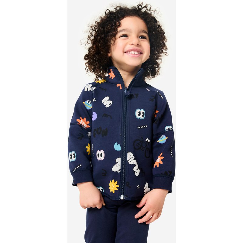 Trainingsjacke Kinder wendbar - marineblau