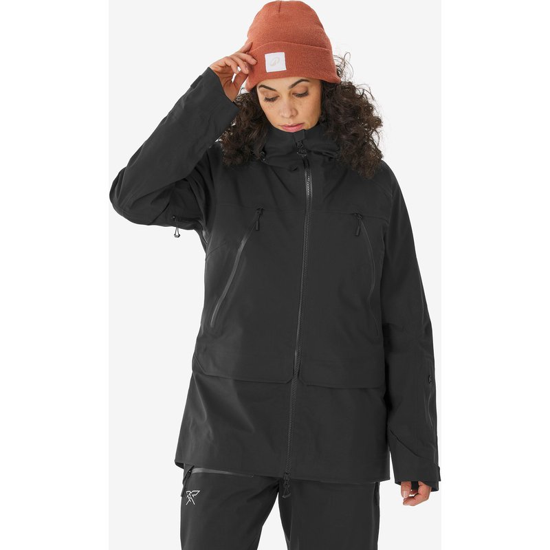 Skijacke Damen wasserdicht Freeride - FR900 schwarz