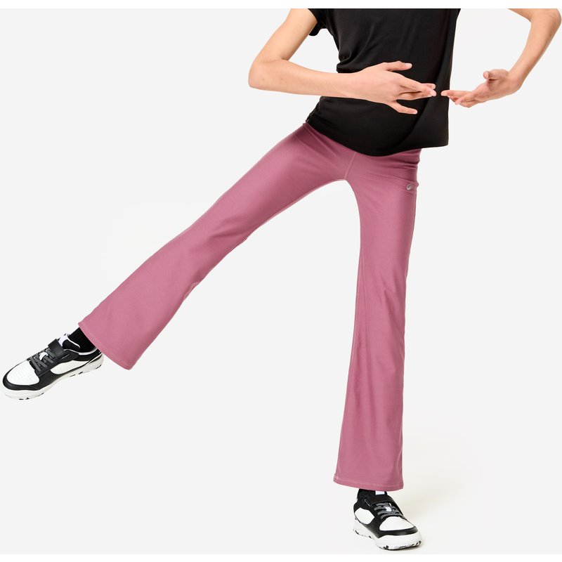 Leggings Mädchen ausgestellt hoher Taillenbund - violett