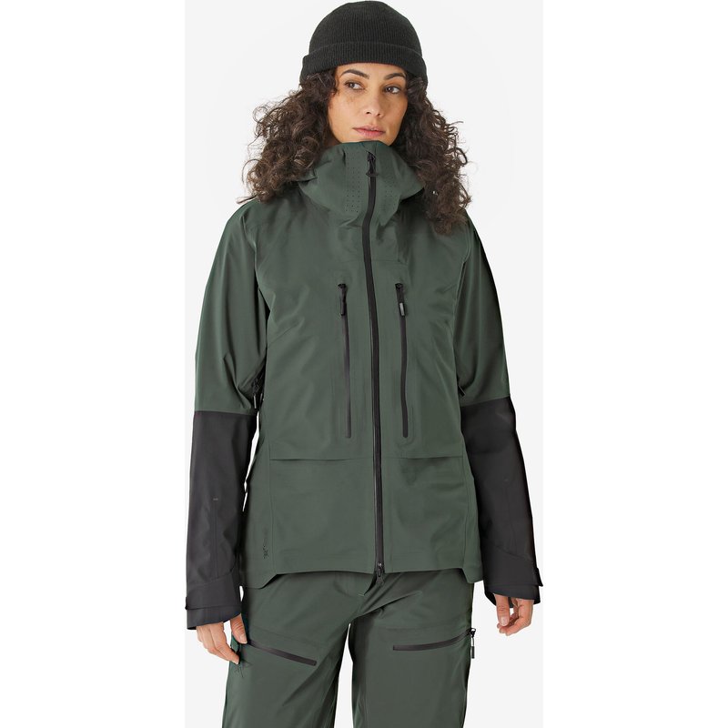 Tourenskijacke Damen wasserdicht - Wilder khaki