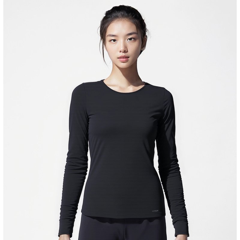 Laufshirt langarm Damen - Sun Protect schwarz