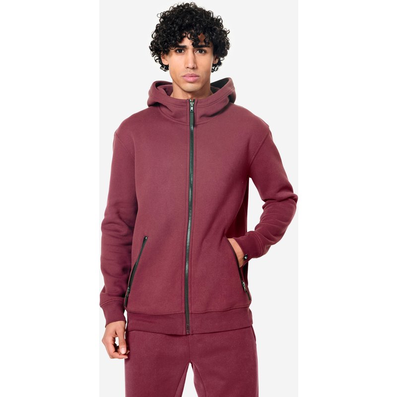 Kapuzenjacke Herren - bordeaux