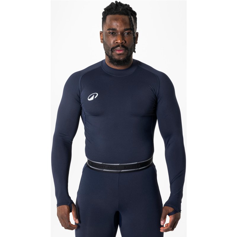 Damen/Herren Fußball Funktionsshirt langarm wärmend - Keepdry Club marineblau