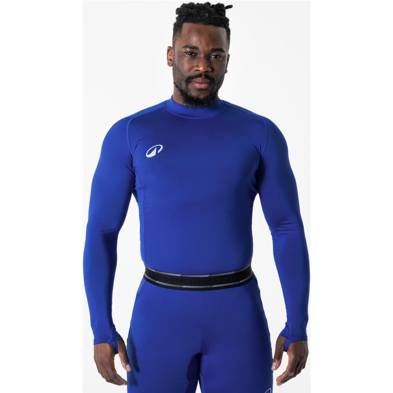 Damen/Herren Fußball Funktionsshirt langarm wärmend - Keepdry Club blau