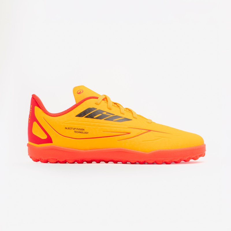 Kinder Fußballschuhe Multinockenschuhe mit Schnürung Turf - Agility 160 orange