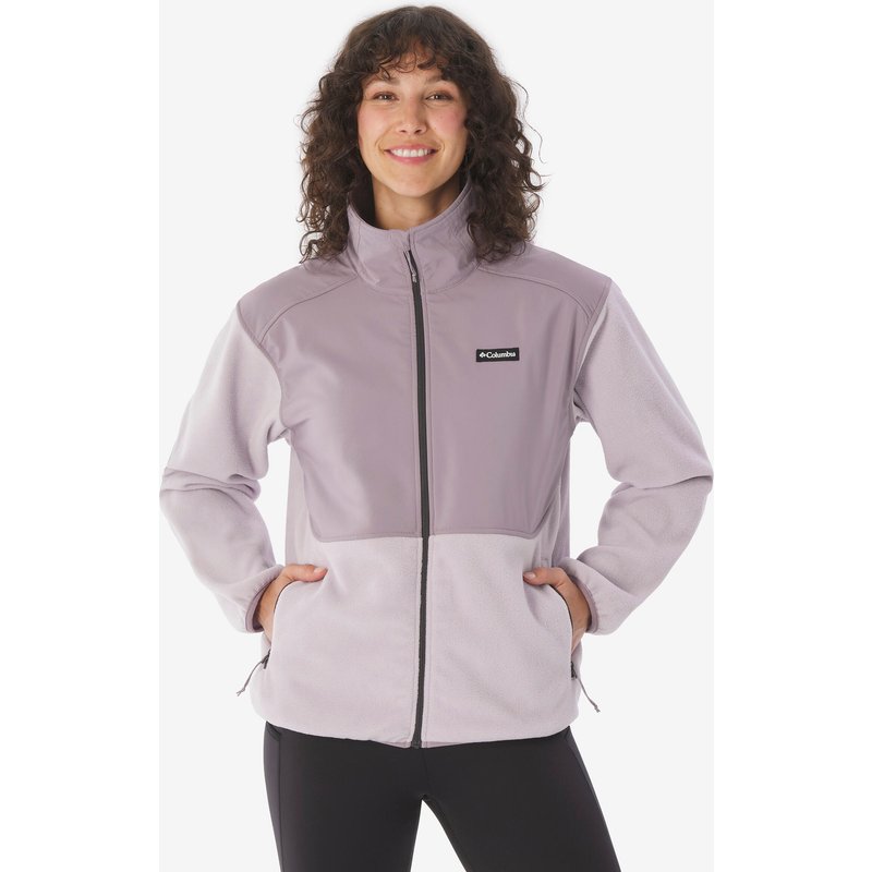 Fleecejacke Damen durchgehender Reißverschluss - Columbia Kearney Falls violett