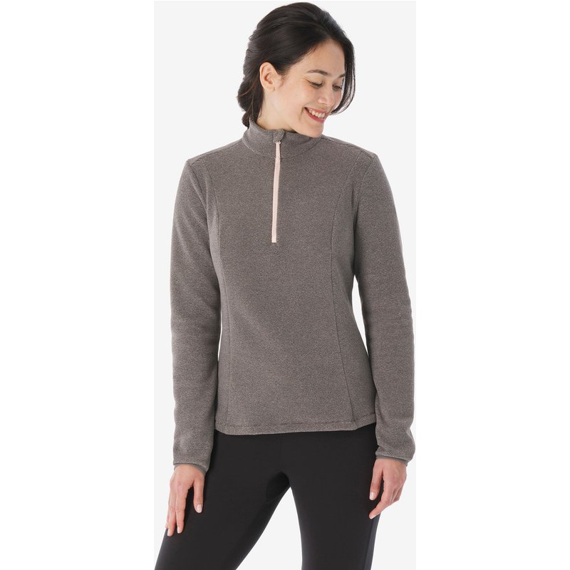 Fleecepullover Damen Wandern - MH100 grau