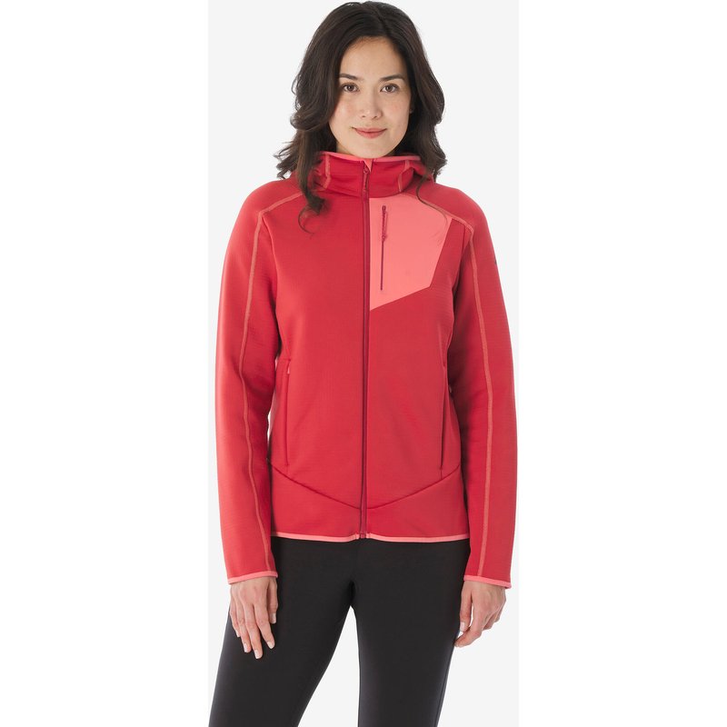 Fleecejacke Damen Wandern - MH500 rot