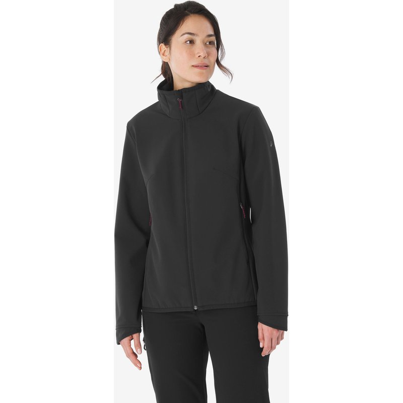 Softshelljacke Damen winddicht Wandern - MT100 schwarz