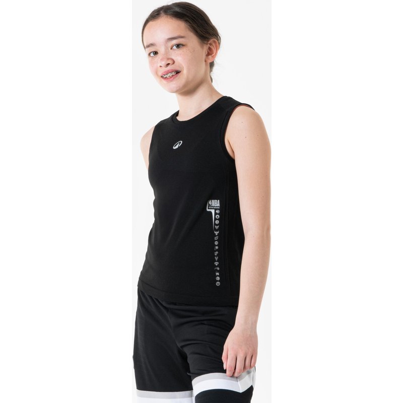 Kinder Basketball Funktionsshirt ärmellos - NBA schwarz