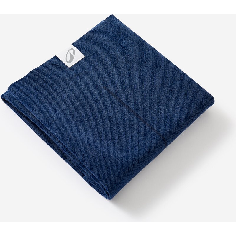 Yogahandtuch rutschfest 183 cm × 61 cm × 1 mm - stahlblau