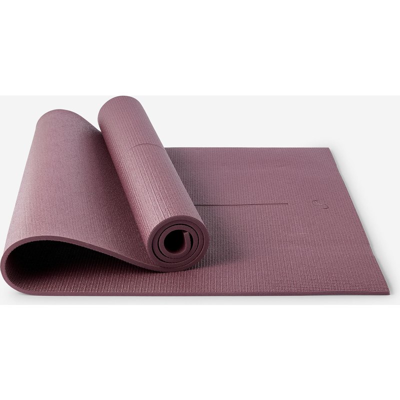 Yogamatte für sanftes Yoga rutschfest Komfort 8 mm - bordeaux