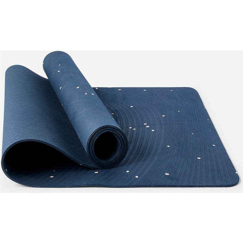 Yogamatte für sanftes Yoga rutschfest Komfort 5 mm - blau