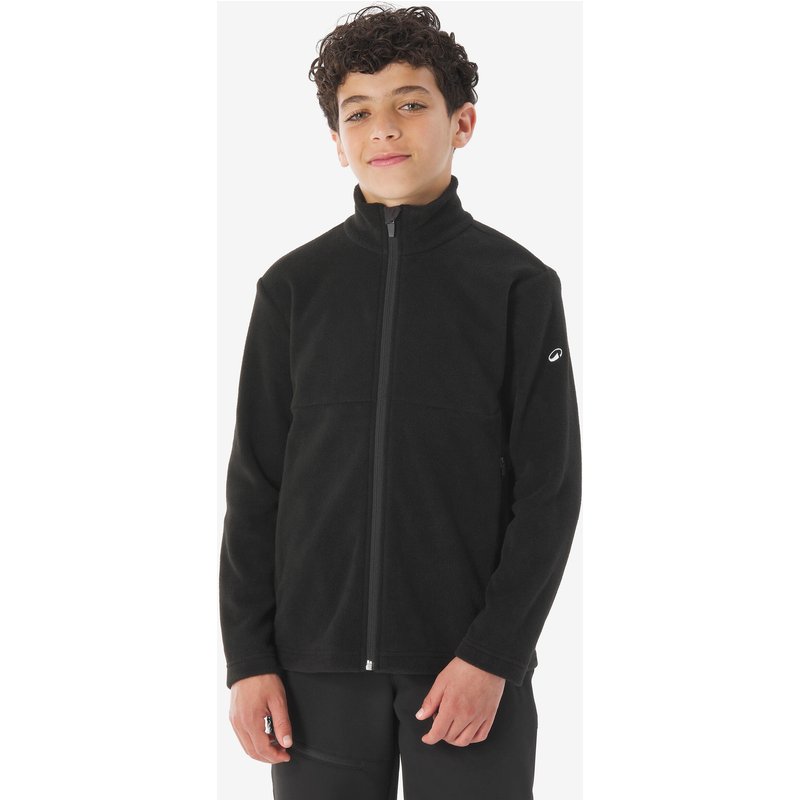 Fleecejacke Kinder Gr. 122–170 Wandern - MH500 Zip schwarz