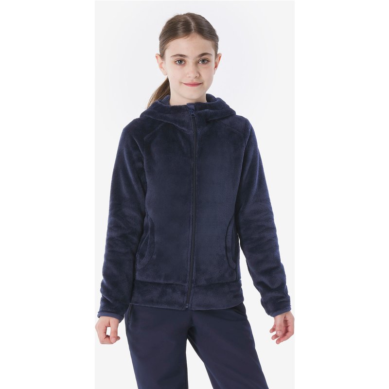 Fleecejacke Kinder Gr. 122–170 warm Wandern - MH500 Zip blau