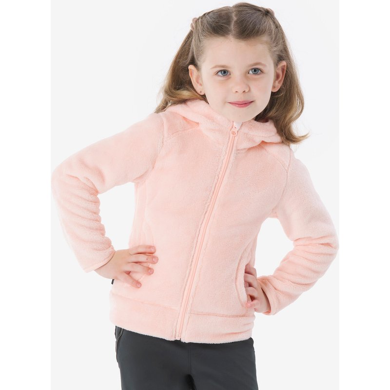 Fleecejacke Kleinkinder Gr. 92–116 warm Wandern - NH500 Zip hellrosa