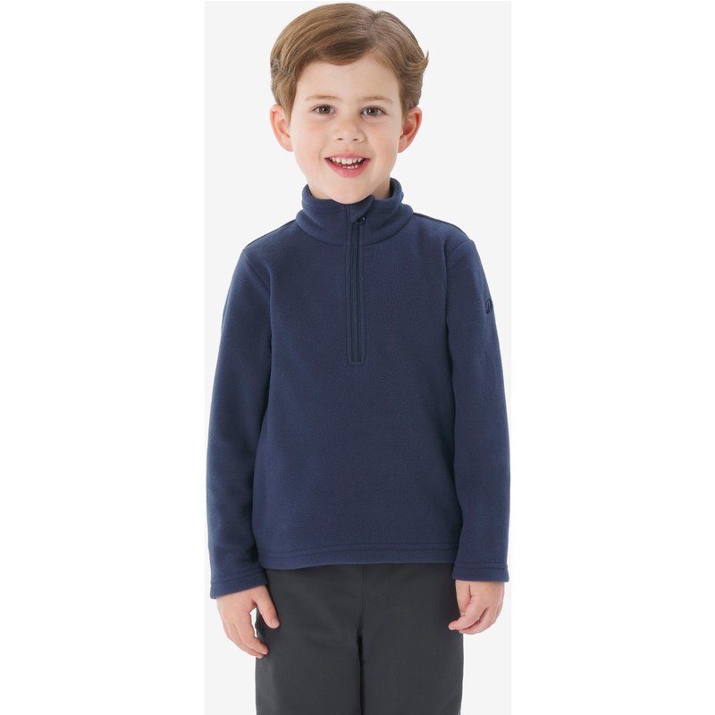 Fleecepullover Kleinkinder Gr. 92–116 Wandern - MH100 1/2 Zip marineblau