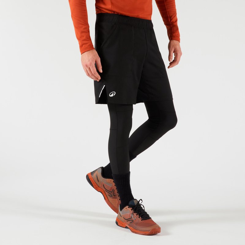 Herren Tennisshorts mit Leggings - TSH Thermic 2-in-1 schwarz