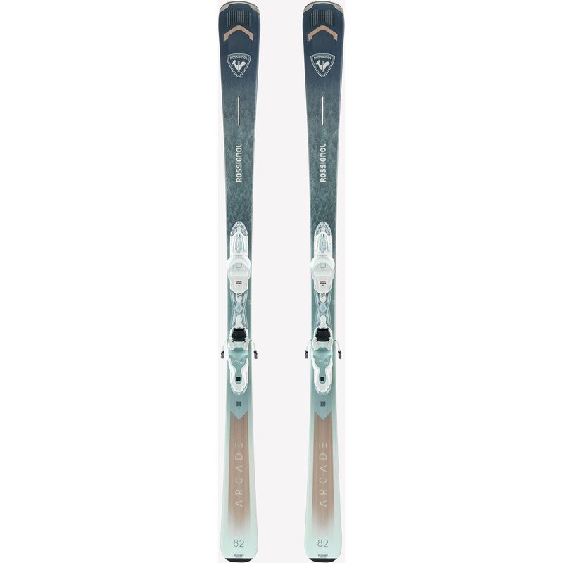 Ski Allmountain inkl. Bindung Damen - Rossignol Arcade 82 beige/weiß