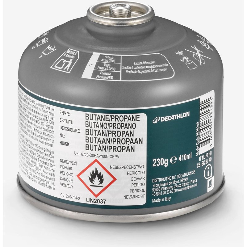Schraub-Gaskartusche für Gaskocher - 230 g
