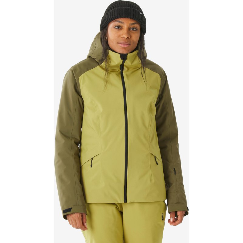 Skijacke Damen warm und wasserdicht - 500 khaki