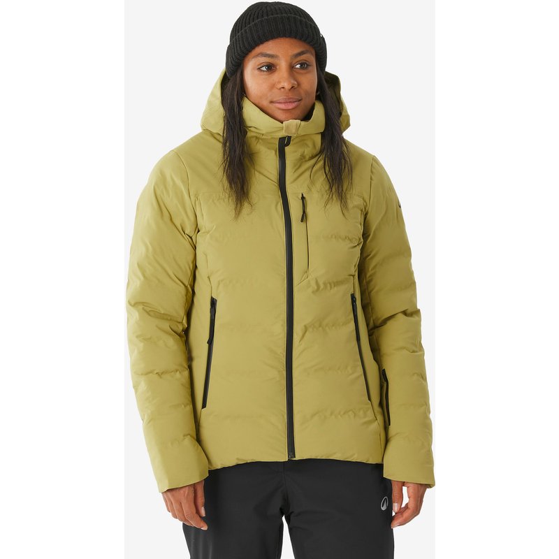 Skijacke Snowboardjacke Damen wattiert sehr warm wasserdicht - 500 khaki