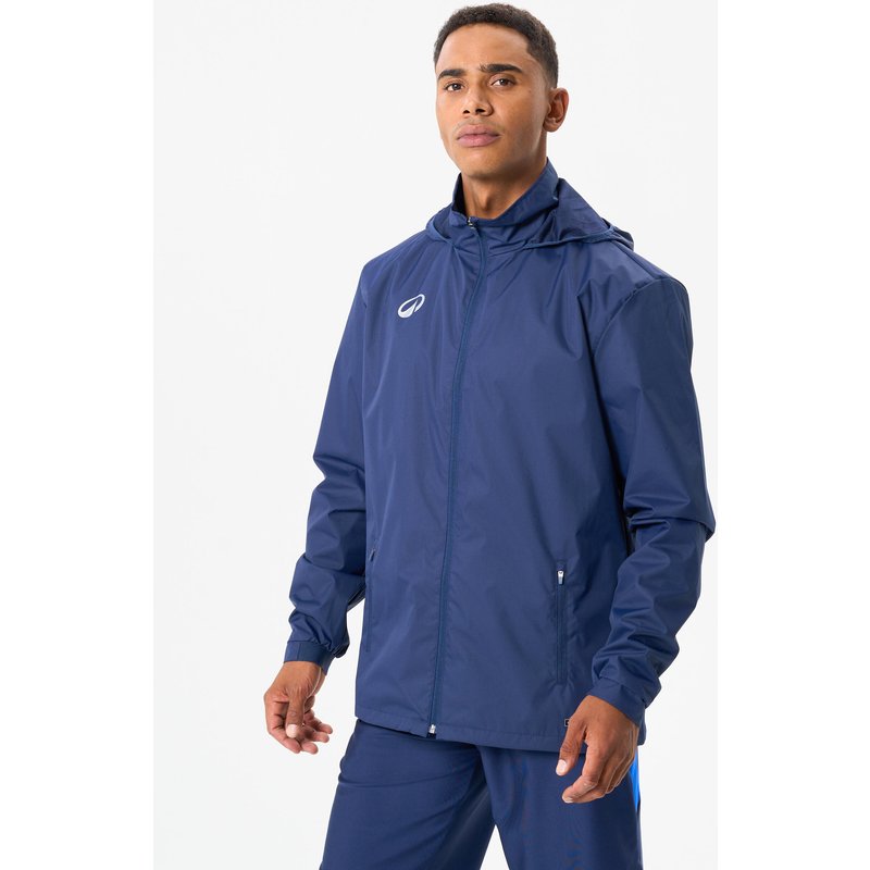 Damen/Herren Fußball Regenjacke - VIRALTO Club marineblau